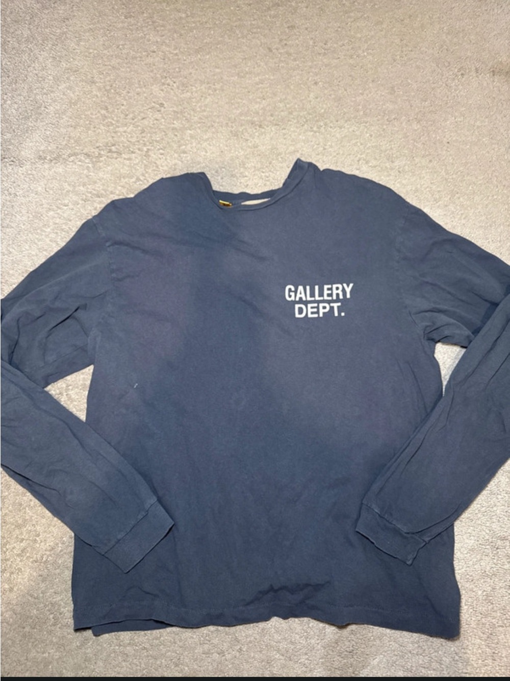 Gallery Dept. Long Sleeve Logo Tee in Navy Blue